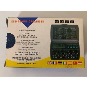 ELECTRONIC ORGANIZER‎ Data Phone Numbers Clock Schedule Alarm